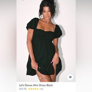 Black babydoll mini dress